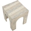 Meridian Furniture Renza Travertine Concrete Indoor / Outdoor End Table