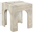 Meridian Furniture Renza Travertine Concrete Indoor / Outdoor End Table