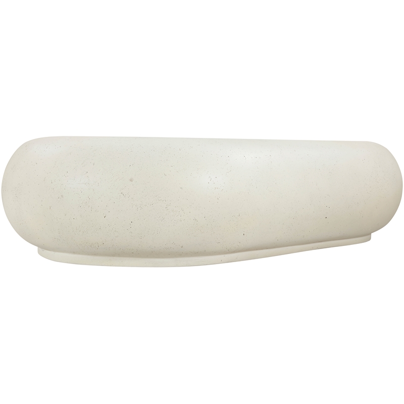 Meridian Furniture Pebble Cream Concrete Indoor / Outdoor Coffee Table