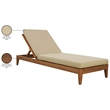 Meridian Furniture Mirella Natural Water Resistant Outdoor Patio Chaise Lounge
