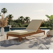 Meridian Furniture Mirella Natural Water Resistant Outdoor Patio Chaise Lounge