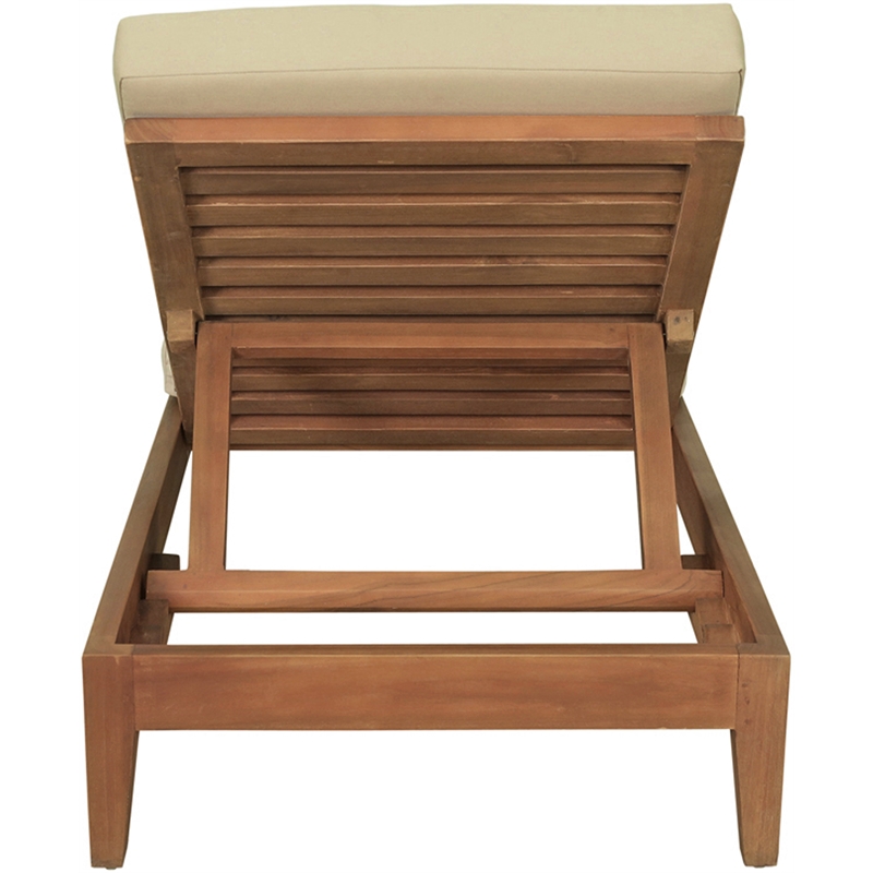 Meridian Furniture Mirella Natural Water Resistant Outdoor Patio Chaise Lounge