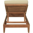Meridian Furniture Mirella Natural Water Resistant Outdoor Patio Chaise Lounge