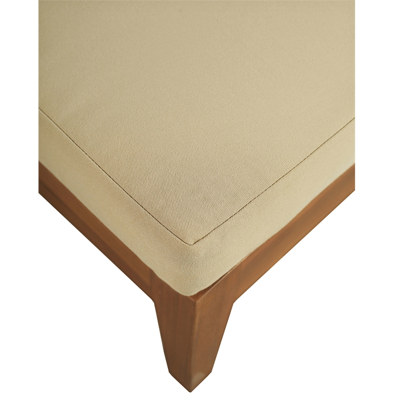 Meridian Furniture Mirella Natural Water Resistant Outdoor Patio Chaise Lounge