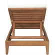 Meridian Furniture Mirella Natural Water Resistant Outdoor Patio Chaise Lounge