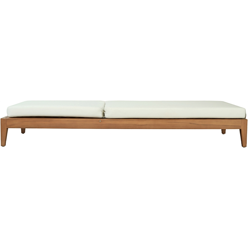 Meridian Furniture Mirella Natural Water Resistant Outdoor Patio Chaise Lounge