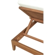 Meridian Furniture Mirella Natural Water Resistant Outdoor Patio Chaise Lounge
