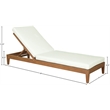 Meridian Furniture Mirella Natural Water Resistant Outdoor Patio Chaise Lounge