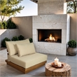 Meridian Furniture Mirella Tan Water Resistant Fabric Patio Armless Chair