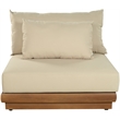 Meridian Furniture Mirella Tan Water Resistant Fabric Patio Armless Chair