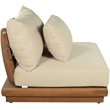 Meridian Furniture Mirella Tan Water Resistant Fabric Patio Armless Chair