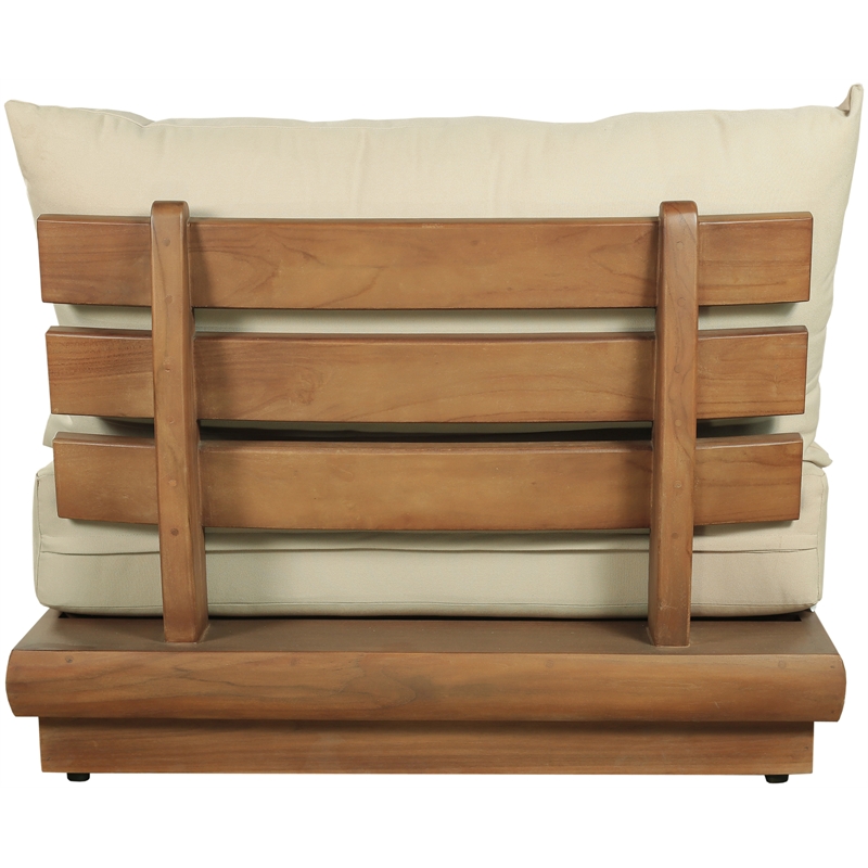 Meridian Furniture Mirella Tan Water Resistant Fabric Patio Armless Chair
