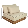 Meridian Furniture Mirella Tan Water Resistant Fabric Patio Armless Chair