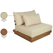 Meridian Furniture Mirella Tan Water Resistant Fabric Patio Armless Chair