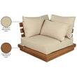 Meridian Furniture Mirella Tan Water Resistant Fabric Patio Corner Chair