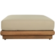 Meridian Furniture Mirella Tan Water Resistant Fabric Patio Ottoman