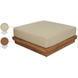 Meridian Furniture Mirella Tan Water Resistant Fabric Patio Ottoman