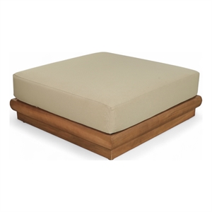 Meridian Furniture Mirella Tan Water Resistant Fabric Patio Ottoman