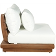 Meridian Furniture Mirella White Water Resistant Fabric Patio Armless Chair