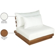 Meridian Furniture Mirella White Water Resistant Fabric Patio Armless Chair