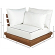 Meridian Furniture Mirella White Water Resistant Fabric Patio Corner Chair