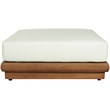 Meridian Furniture Mirella White Water Resistant Fabric Patio Ottoman