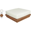 Meridian Furniture Mirella White Water Resistant Fabric Patio Ottoman