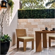 Meridian Furniture Mirella Tan Water Resist Fabric Patio Dining Side Chair