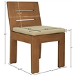 Meridian Furniture Mirella Tan Water Resist Fabric Patio Dining Side Chair