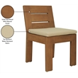 Meridian Furniture Mirella Tan Water Resist Fabric Patio Dining Side Chair