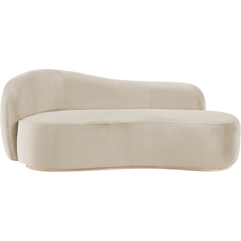 Meridian Furniture Gustavo Cream Velvet Upholstered Chaise