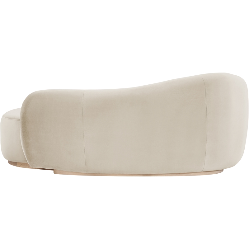Meridian Furniture Gustavo Cream Velvet Upholstered Chaise