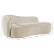 Meridian Furniture Gustavo Cream Velvet Upholstered Chaise