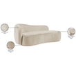 Meridian Furniture Gustavo Cream Velvet Upholstered Chaise