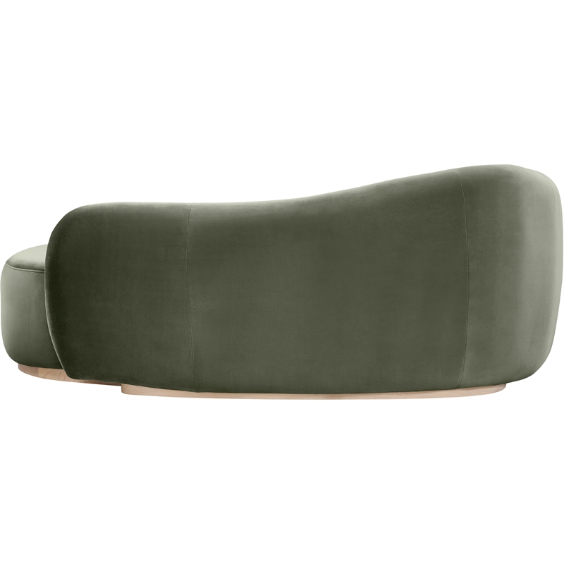 Meridian Furniture Gustavo Green Velvet Upholstered Chaise