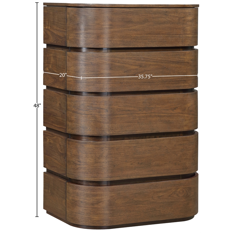 Meridian Furniture Annalise Brown Solid Wood Chest