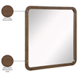 Meridian Furniture Annalise Brown Solid Wood Mirror