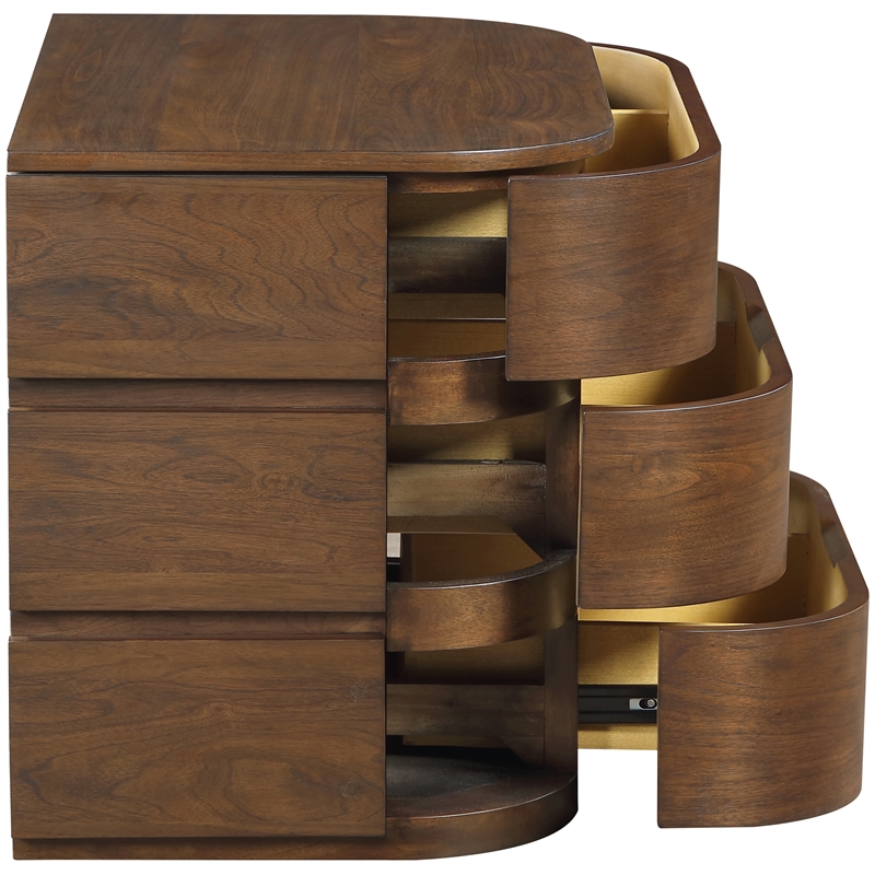 Meridian Furniture Annalise Brown Solid Wood Night Stand