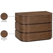 Meridian Furniture Annalise Brown Solid Wood Night Stand
