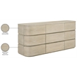 Meridian Furniture Annalise Natural Solid Wood Dresser