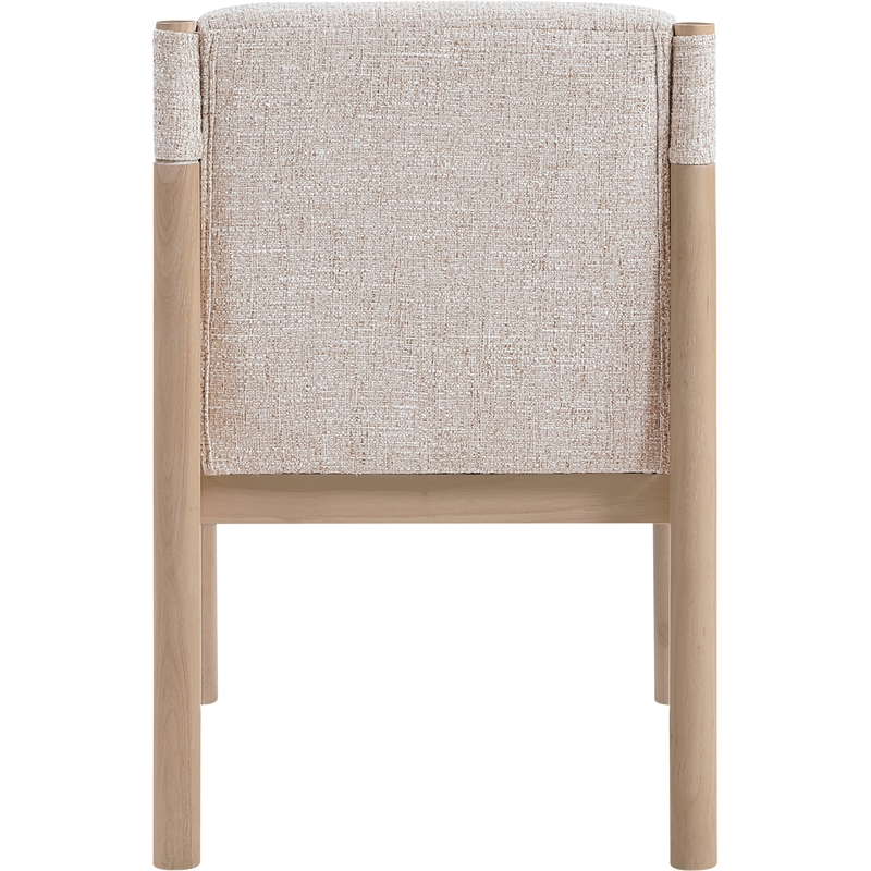 Meridian Furniture Eloura Beige Linen Textured Fabric Dining Chair (Set of 2)
