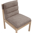 Meridian Furniture Eloura Brown Linen Textured Fabric Dining Chair (Set of 2)