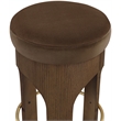 Meridian Furniture Bocceli Brown Velvet Upholstered Counter Stool