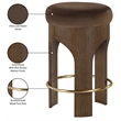 Meridian Furniture Bocceli Brown Velvet Upholstered Counter Stool