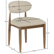 Meridian Furniture Riccio Beige Vegan Leather Dining Side Chair (Set of 2)