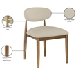 Meridian Furniture Riccio Beige Vegan Leather Dining Side Chair (Set of 2)