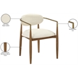 Meridian Furniture Riccio Cream Vegan Leather Dining Arm Chair (Set of 2)