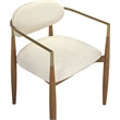 Meridian Furniture Riccio Cream Vegan Leather Dining Arm Chair (Set of 2)
