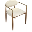 Meridian Furniture Riccio Cream Vegan Leather Dining Arm Chair (Set of 2)