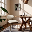Meridian Furniture Riccio Cream Vegan Leather Dining Side Chair (Set of 2)